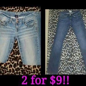 A pair of Amethyst and Aeropostale blue jeans!!